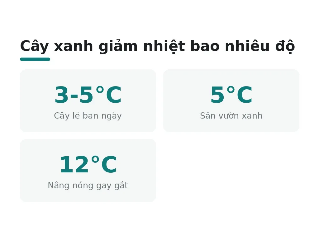 Bóng mát từ cây giảm nhiệt độ bao nhiêu độ?