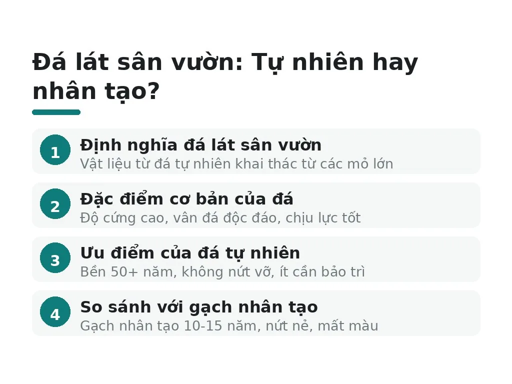 Đá lát sân vườn: Tự nhiên hay nhân tạo?