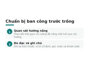 Chuẩn bị ban công trước trồng