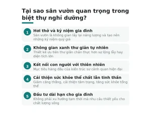 Tại sao sân vườn quan trọng trong biệt thự nghỉ dưỡng?