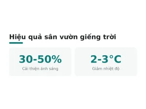 Hiệu quả sân vườn giếng trời