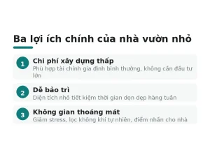 Ba lợi ích chính của nhà vườn nhỏ